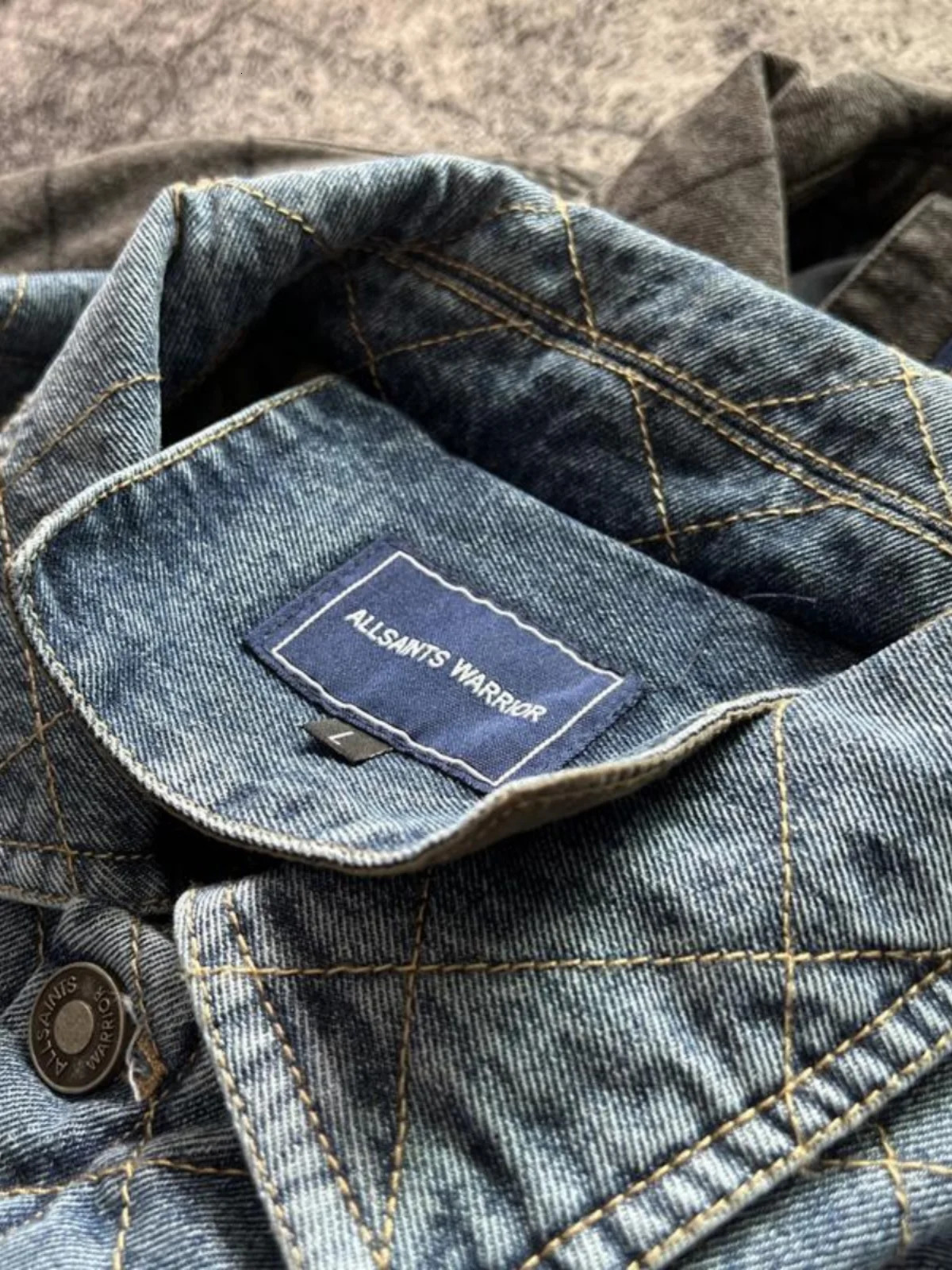 American Retro Super Heavyweight Warm Diamond Grid Thick Denim Jacket Autumn Winter Wind Resistant Cotton Padded Coats for Men 250614