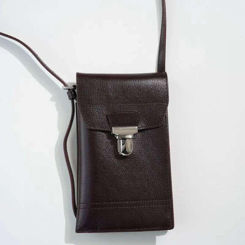 Original Genuine Leather Retro Mobile Phone High-end Mini Exquisite Crossbody Small Bag 2025 Summer New Style