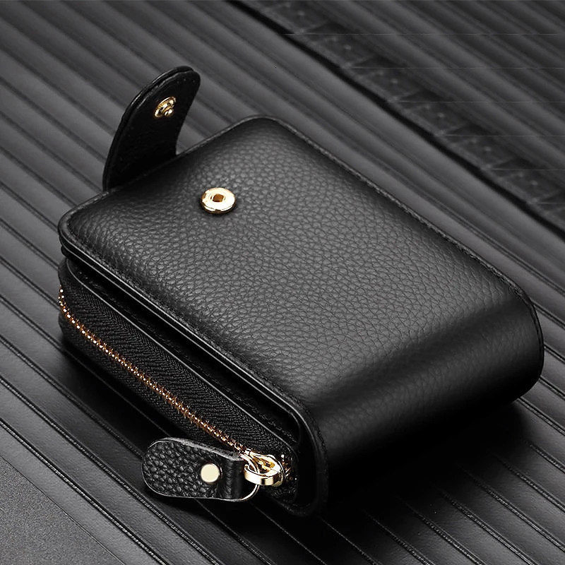 Genuine Leather Drivers License ID Card Holder Wallet for Men and Women Credit Bag Large Capacity Case Bag 250614