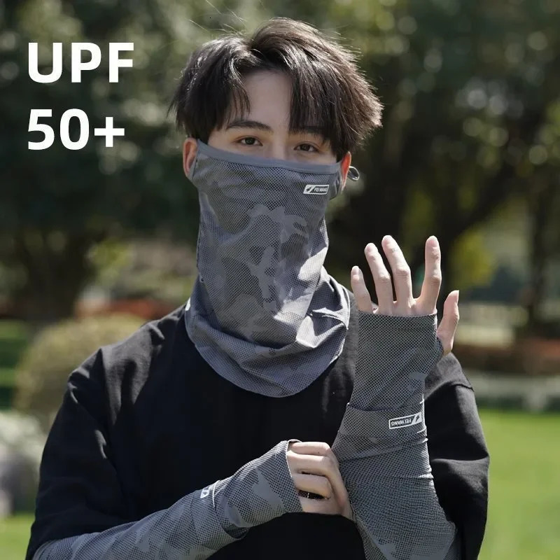 Summer Ice Silk Sleeves for Men Women Breathable Outdoor UV Protection Cycling Driving Sleeve Arm Sun Screen Protection Sleeves 250610