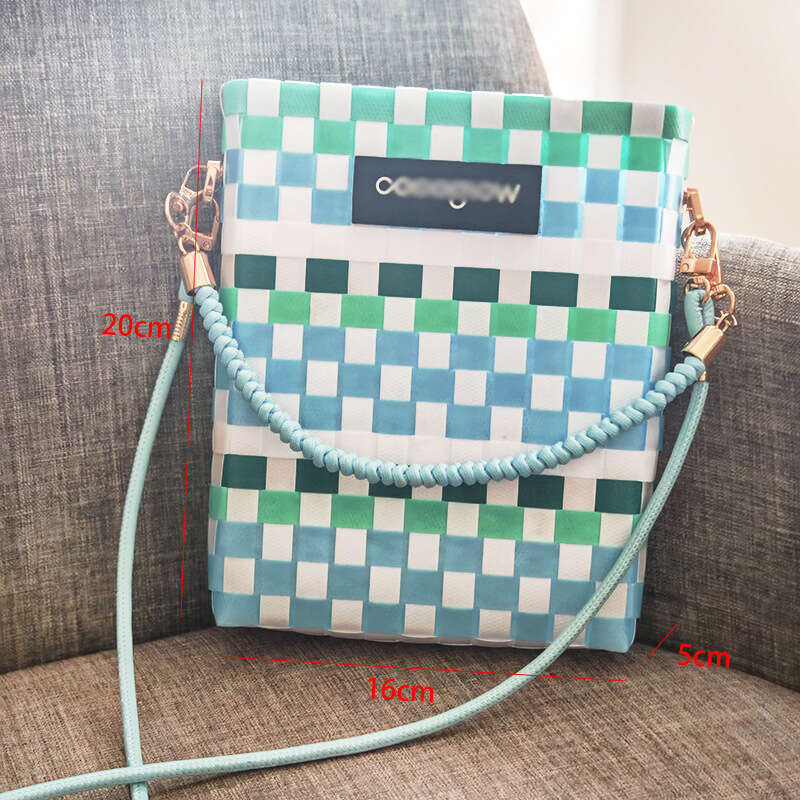 Thai Internet Celebrity Crossbody Plastic Woven Basket Casual Beach Vacation Phone Shoulder Bag