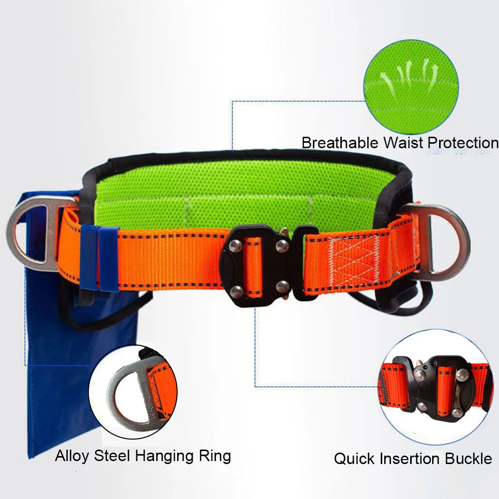 Single Waist Safety Harness Highaltitude Work Belt Outdoor Climbing Training Electrician Construction Protect Equipment 250611