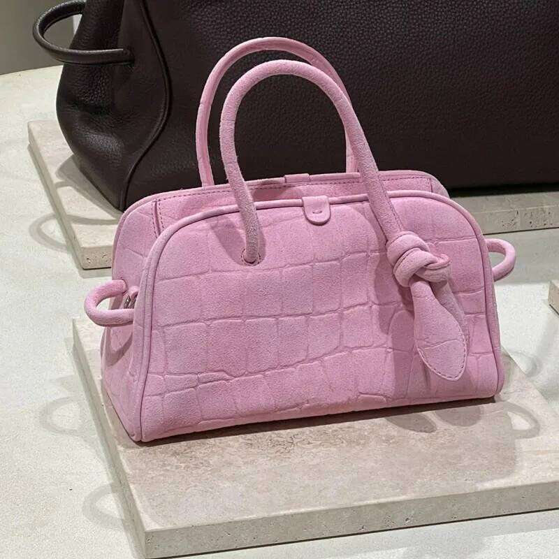 Designer Bag Spring Summer New Women S Fashion Design Bowling Handheld Crossbody Old Money Style Niche Ladies Pink Bag