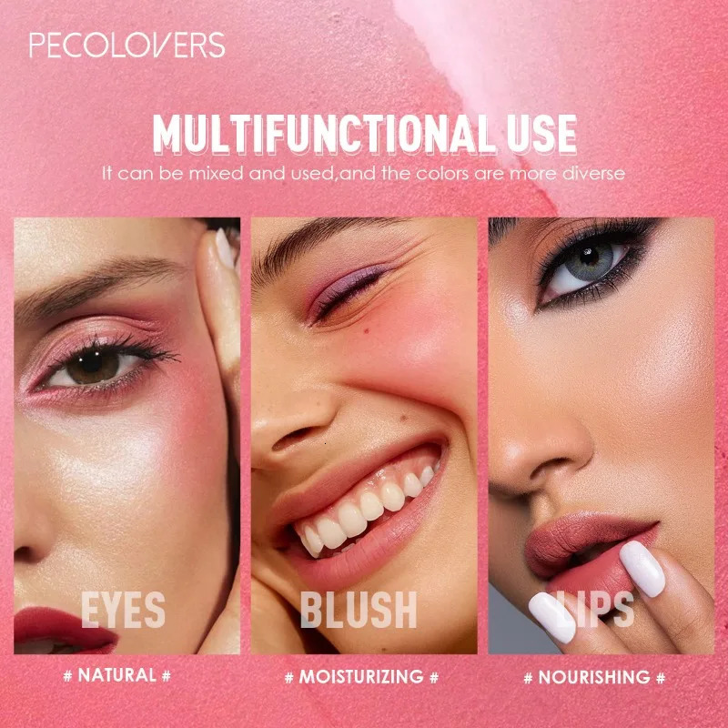 Push-pull blush cream Face Blush Mud Mousse Blush Cherry Cheek Tint Blush with Puff Makeup Matte Peach Rouge Contour Shadow 250614