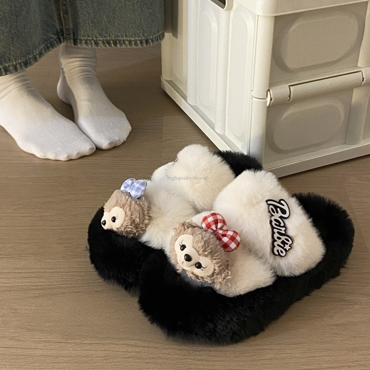 Soft Soled Bread Slippers Multifunctional Hairy Slippers For Women s Spring And Summer 2025 Fashion Designer New Sandals Thick Soled Cotton Slippers F