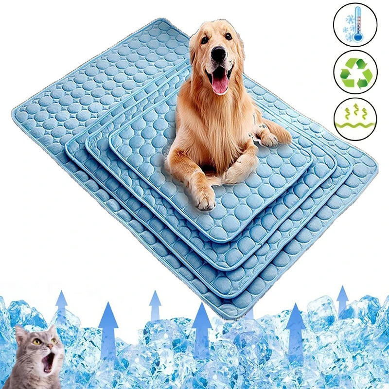Pet Dog Cooling Bed Mat Iced Rug Summer Extra Large Durable Pad for Small Big Dogs and Cats Puppy Blanket Washable Accessories 250614