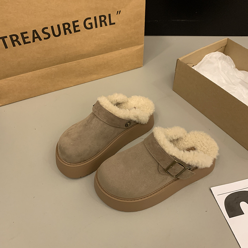 hot free shipping designer slippers for woman winter new Indoor outdoor Snow boots keep warm vintage classic Plush sandals
