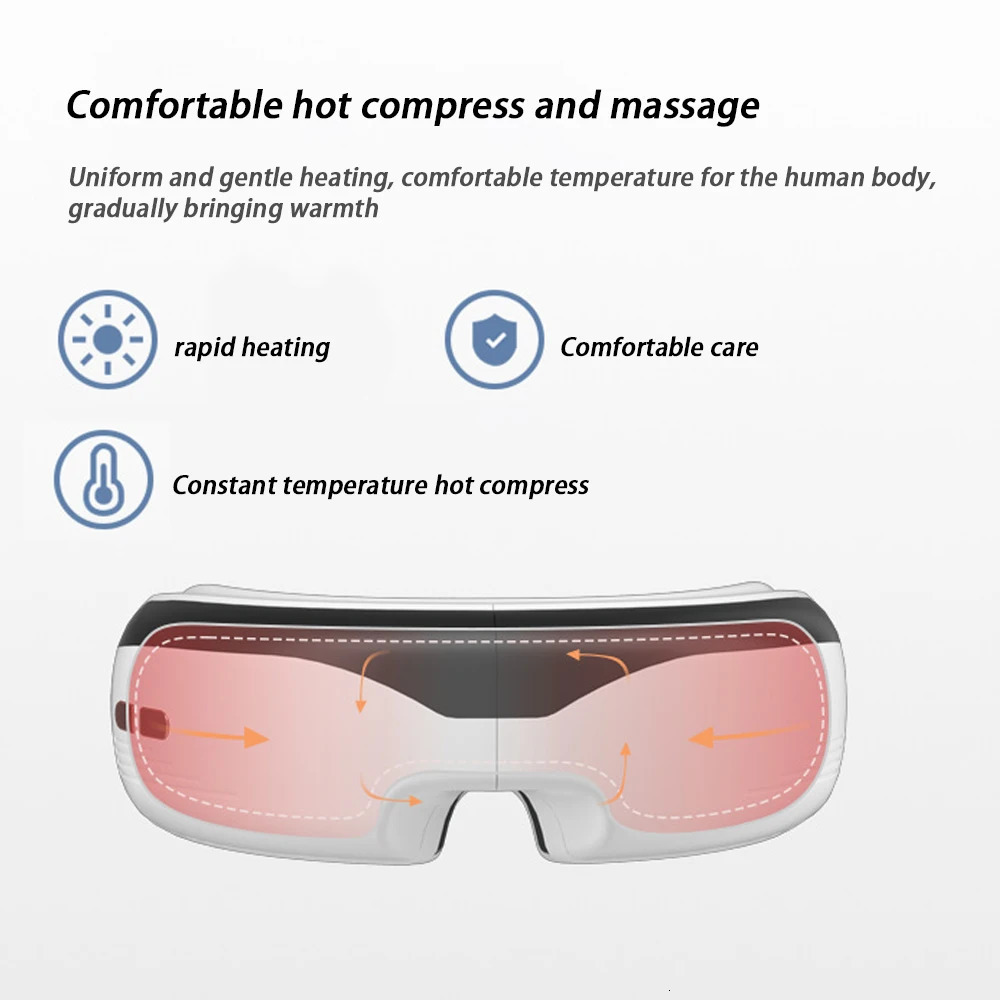ES200 Intelligent Constant Temperature Eye Massage Device Wireless Bluetooth Music 3D Airbag Massage Relieves Eye Fatigue 250612