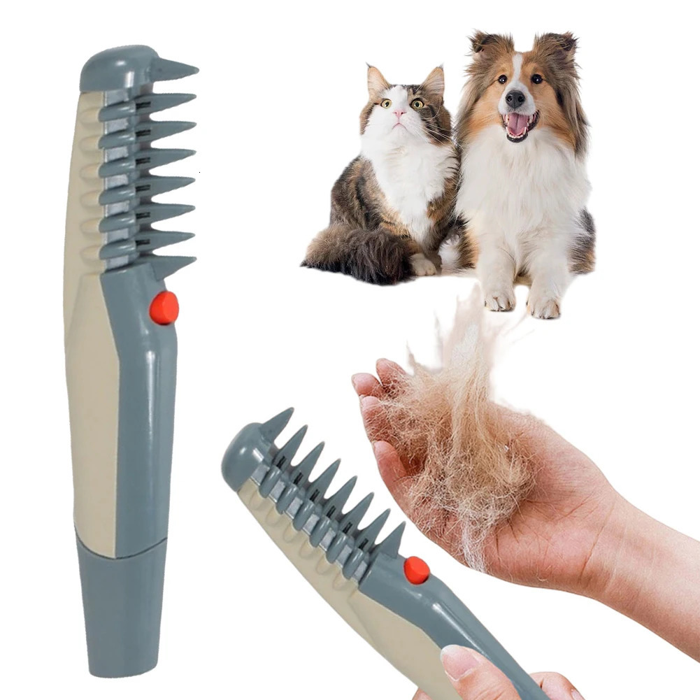 Professional Grooming Comb Electric Dog Brush Puppy Cat Hair Trimmer Quick Cleaning Tool for Pet Animal Grooming Accessories 250614