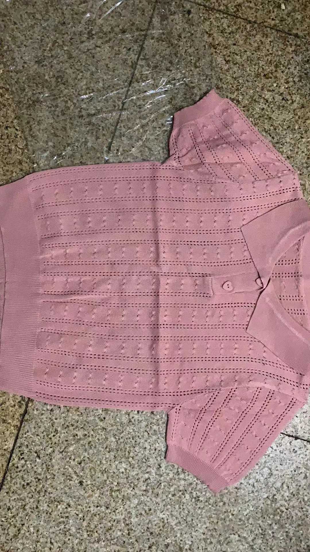 Summer Soft and Sticky POLO Collar Ice Silk Knitted Sweater for Women with A Niche Short Sleeved n and Thin Top 250609