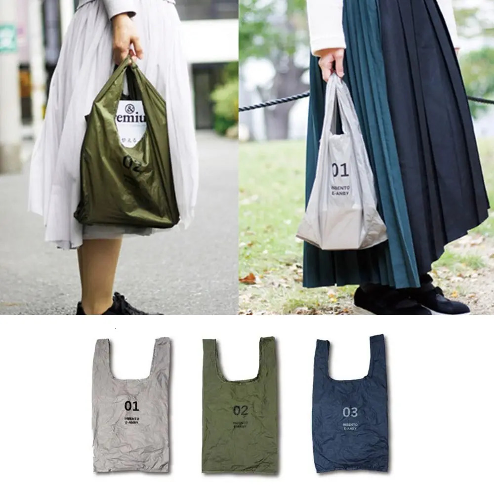 High Quality Nylon Folding Shopping Bag Reusable Ultra-light Tote Eco Bag Handheld Waterproof Storage Gift Bag Home 250610