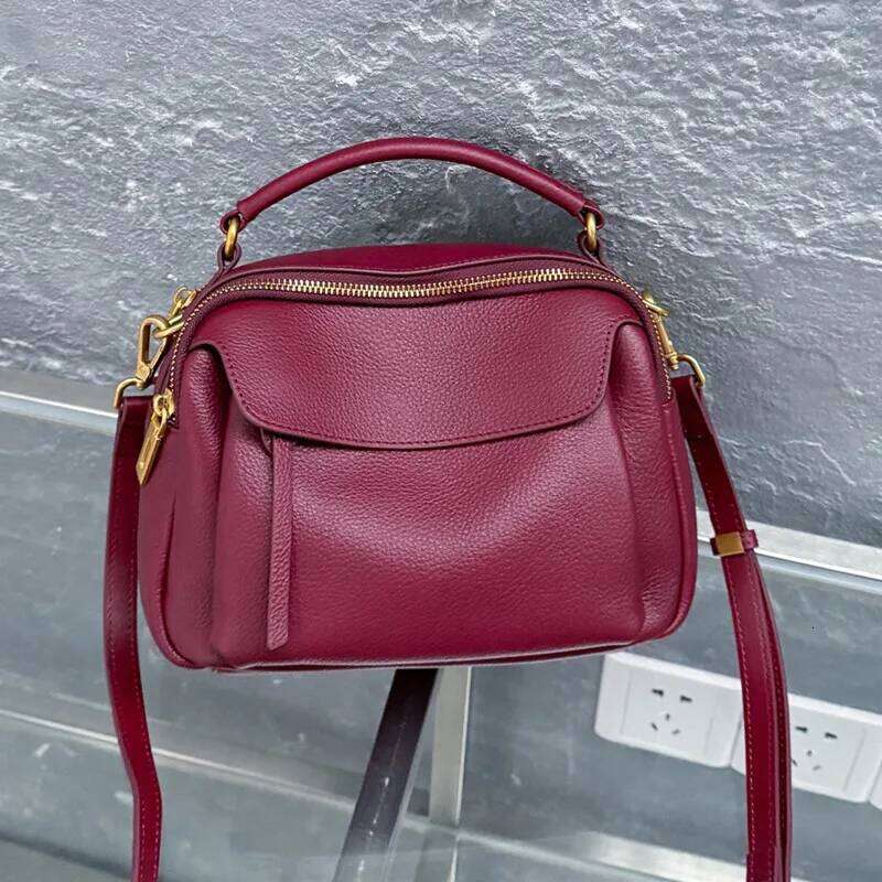 Handle Crossbody Bags Women 2025 New Genuine Leather Shoulder Handbag Purses For Woman Soft Cowhide Leisure Ladies Messenger