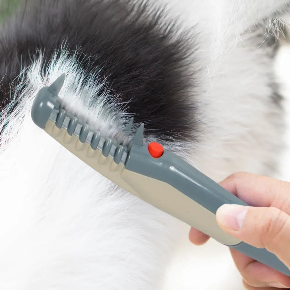 Professional Grooming Comb Electric Dog Brush Puppy Cat Hair Trimmer Quick Cleaning Tool for Pet Animal Grooming Accessories 250614