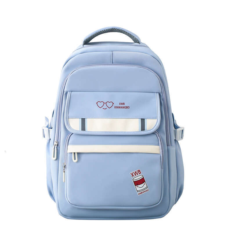 Korean Style INS Female Middle School Students, Large Capacity, Simple Solid Color Backpack for Junior High, High School, and College Students