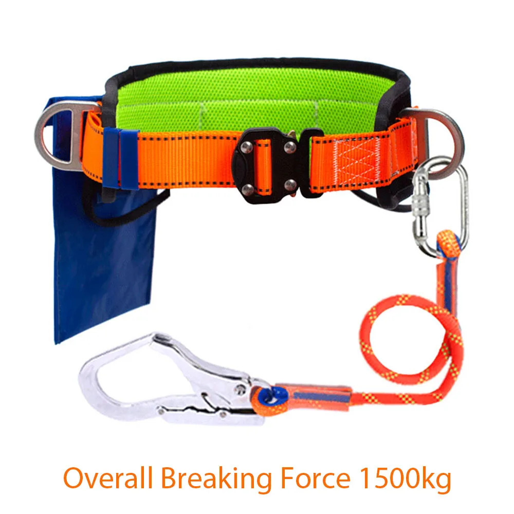 Single Waist Safety Harness Highaltitude Work Belt Outdoor Climbing Training Electrician Construction Protect Equipment 250611