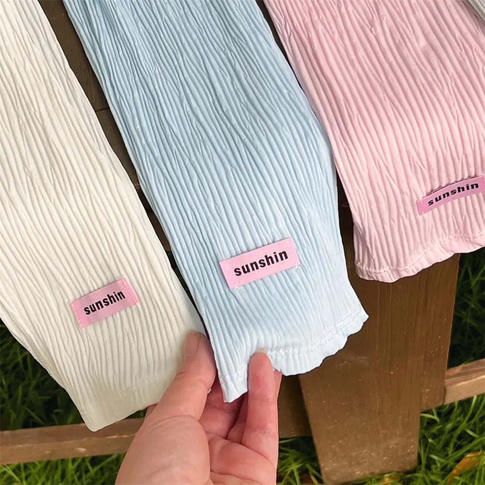 Fashionable Summer Girl Ice Silk Sleeves Loose Thin Ice Sleeves Sun Protection Hand Sleeve UV Protection Gloves 250610