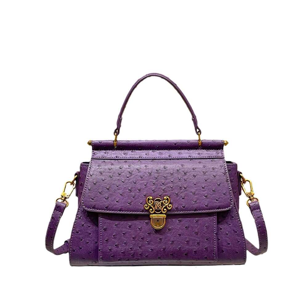 2024 Autumn Princess BANEVANF Winter New Handbag with Lock Purple Women's Shoulder Crossbody Large Bag