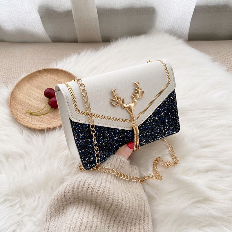 Free Shipping 2025 New Designer Bag Casual Boutique Shopping Bag Square Tassel Sequin Phone Bag Women's High-end Trendy Handbag
