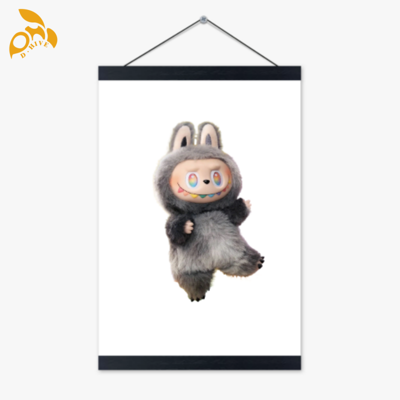 Free shipping customized Home Decor Decoration Decorative canvas hanging painting with labubu pattern