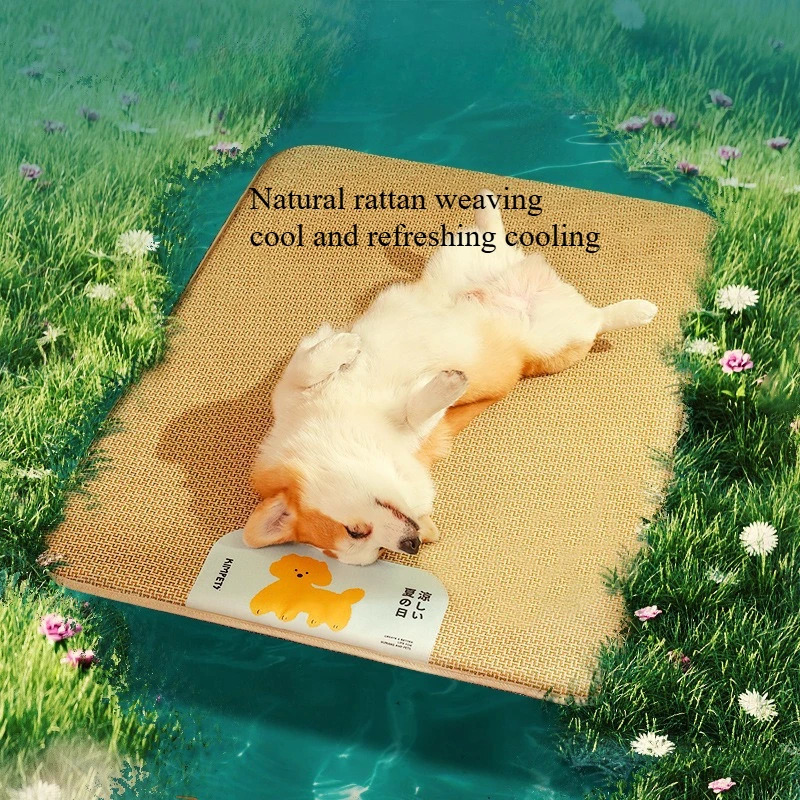 Pet Cooling Mat Anti scratch Cat Sleeping Mat Cool Breathable Cooling Dog Mat Waterproof Vine Mat Dog Nest 250614