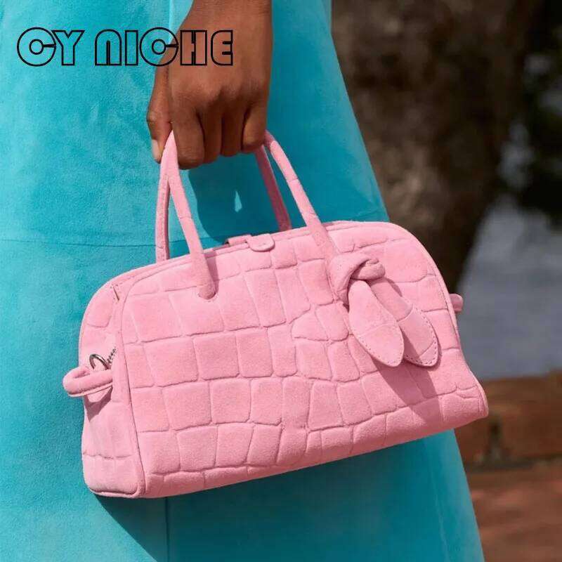 Designer Bag Spring Summer New Women S Fashion Design Bowling Handheld Crossbody Old Money Style Niche Ladies Pink Bag