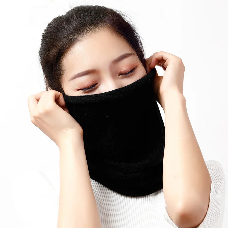 Basic Neck Gaiter Women Men Knitted Cashmere Col Turtleneck Neck Warmer Unisex Wool Pullover Scarves Neck Protector Mock Collar 250610