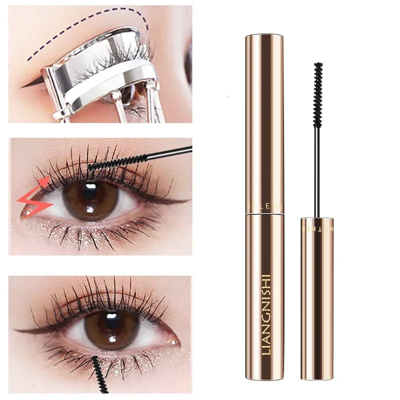 Silk Fiber Matte Mascara Makeup UltraFine Brush Lengthens Eyelashes Waterproof Fast Dry Brown Black Curling Comestic 250606
