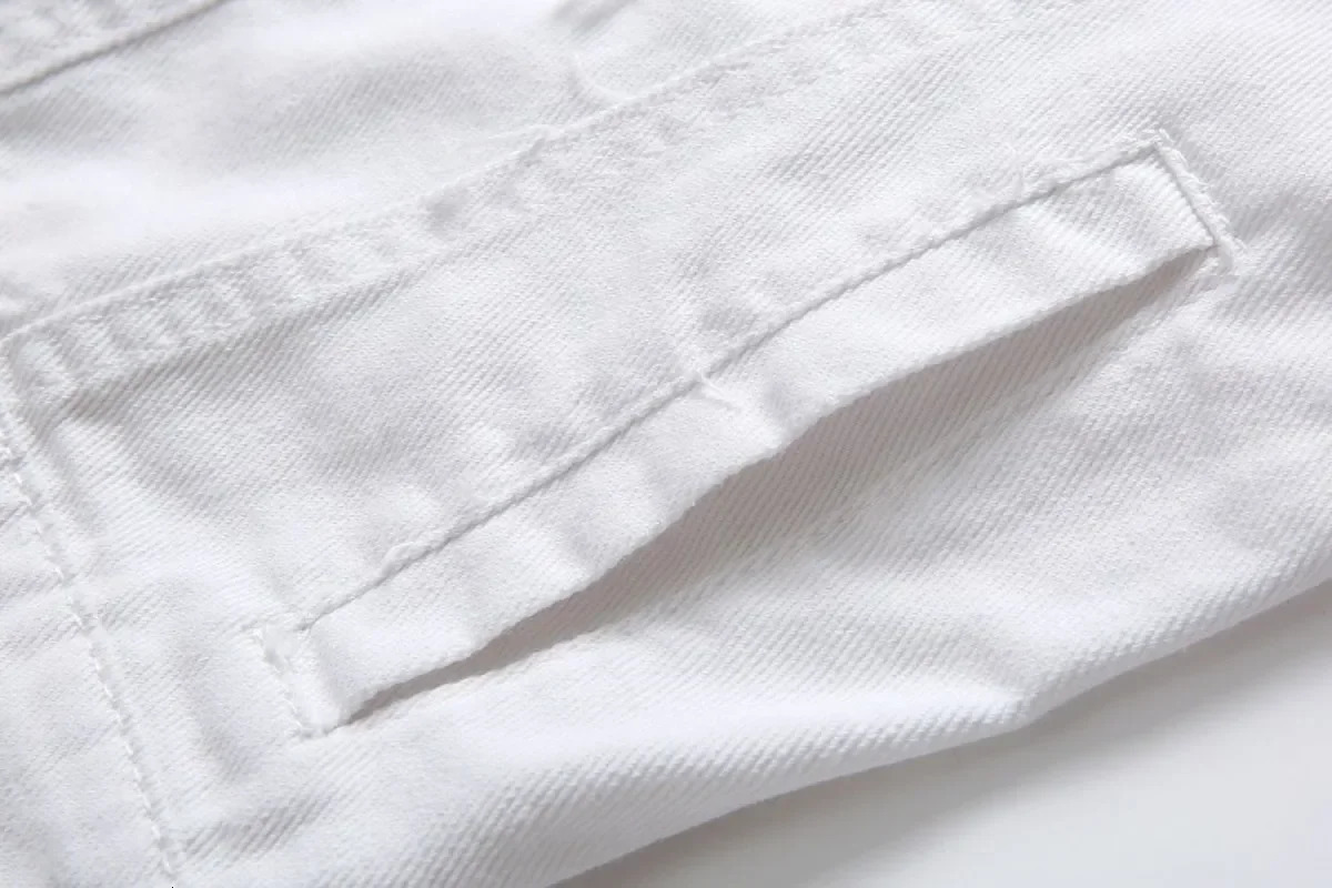 Summer Mens Ripped Denim Vest Male Tank Top Washed Jeans Waistcoat Man Retro Cowboy Hip Hop White Sleeveless Jacket 250614CJ