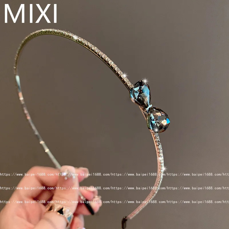 Elegant black bow crystal fine hair accessories headband Hair clips for women Womens Japanese Korean Hair bands headwear 250610