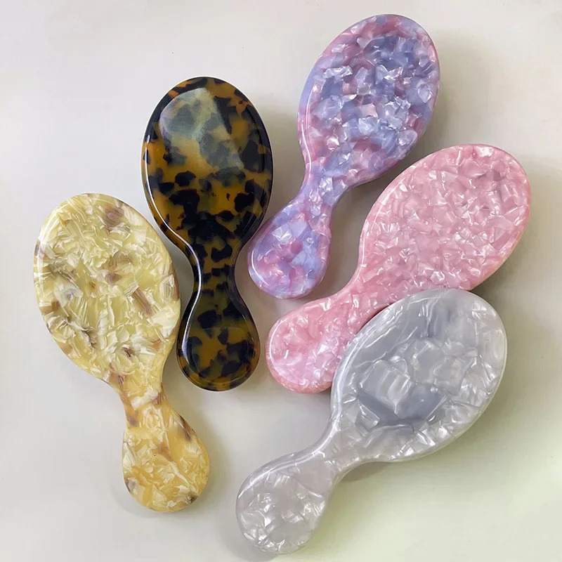 Portable Mini Massage Comb Korean Style Pigtail Brush Acetate Cushion Comb Womens Air Cushion Comb Professional Salon Hairdress 250612