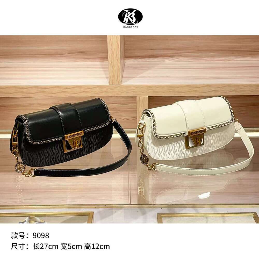 2024 Princess KB Bani New High-End Genuine Leather Lock Underarm for Women Fashion Versatile Shoulder Crossbody Bag