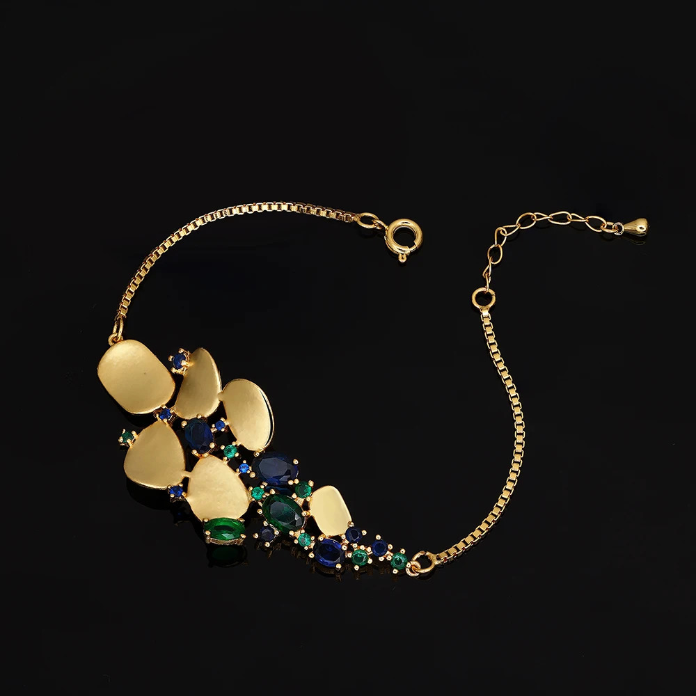 Dubai Saudi Arabia Trendy Gold Plated Pendant 4pcs Necklace Set Fashion Women Cubic Zirconia Jewelry Sets Bridal Accessories 250609