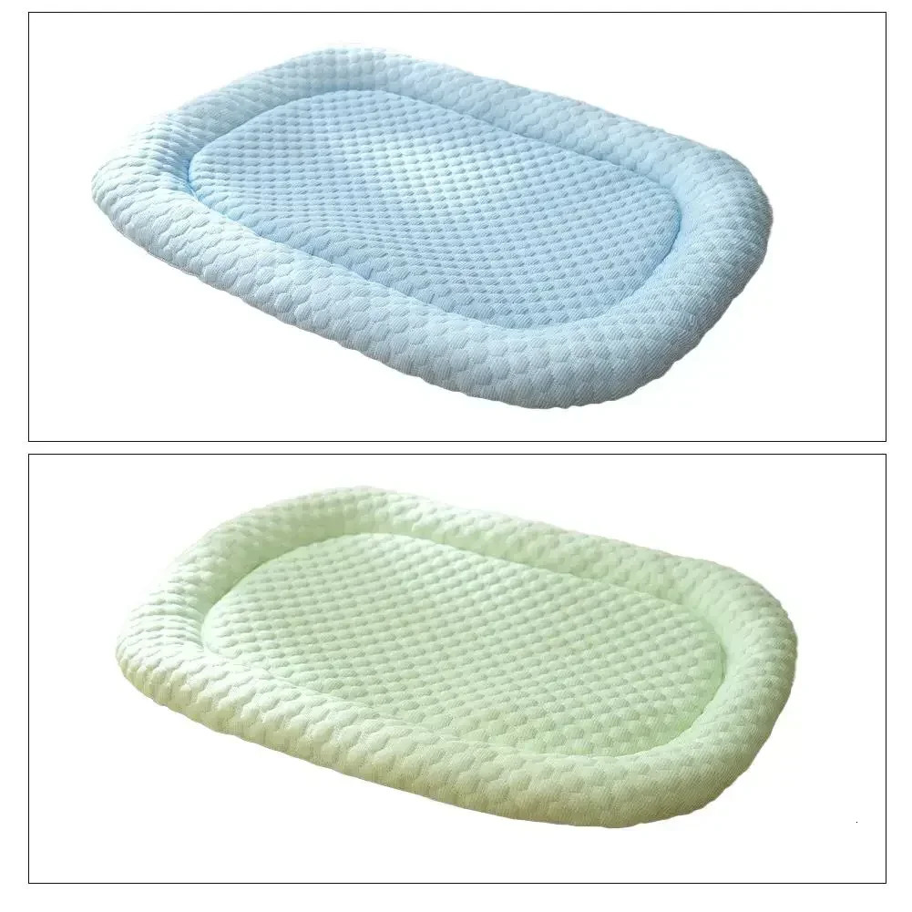 1PCS Summer Dog Bed Cat Cushion Puppy Sleep Nest for Small Medium Large Dog Cat Ice Silk Cool Mat Pet Kennel Cooling Bed 250614
