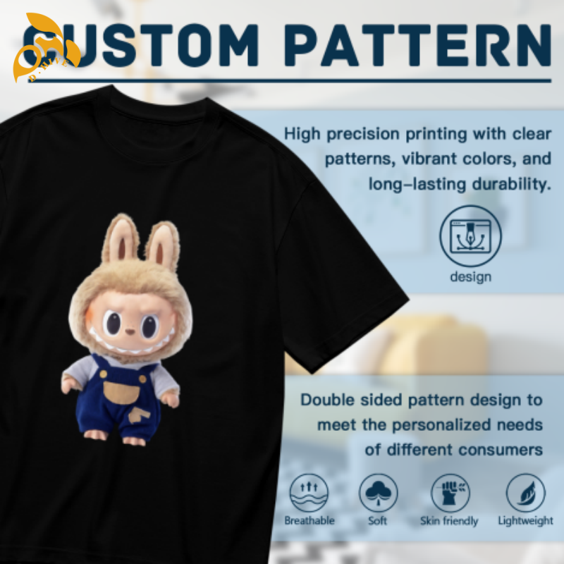 Oversize Free Shipping Designer Men's Women's shirt Short Sleeve Round neck Professional Customized tees outdoor with labubu pattern