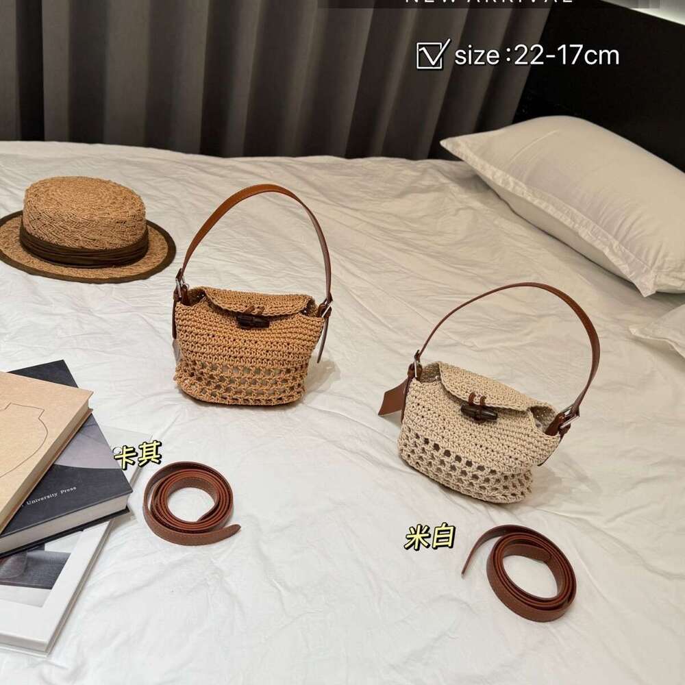 Wax Handmade Niche Design Rope Woven for Women 2025 New Korean Casual Beach Style Single Shoulder Crossbody Small Bag