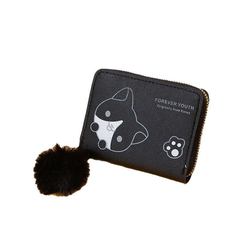 Hot Selling INS Women Short Cartoon Female Student Coin Zipper Wallet Cute Small Card Holder