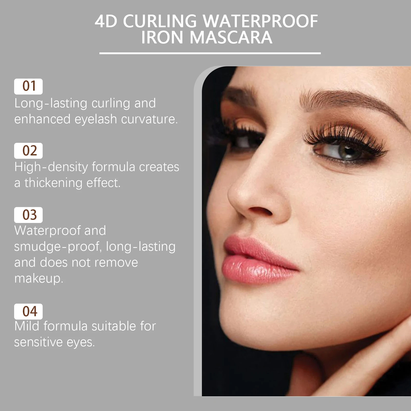 Eelhope 4g Eyelash Lengthening Mascara 4d Curly Thicken Eye Lash Long Lasting Makeup Waterproof Fast Dry Black Curling 250606