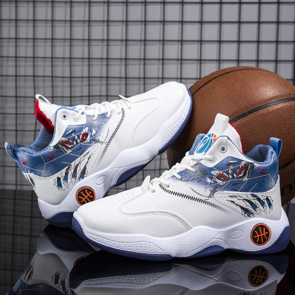 Outdoor Basketball Free Delivery Of Sneakers Shoes For Men Spring And Autumn Leather Designer Shoes Surface National Trend Sports Shoes Breathable Mid