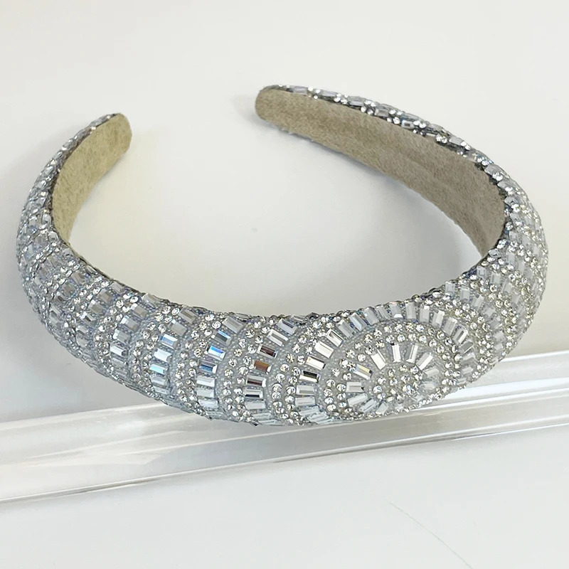 Women Girls Baroque Rhinestone Hairband Headband Adult Hair Accessories Hair Jewley 250610