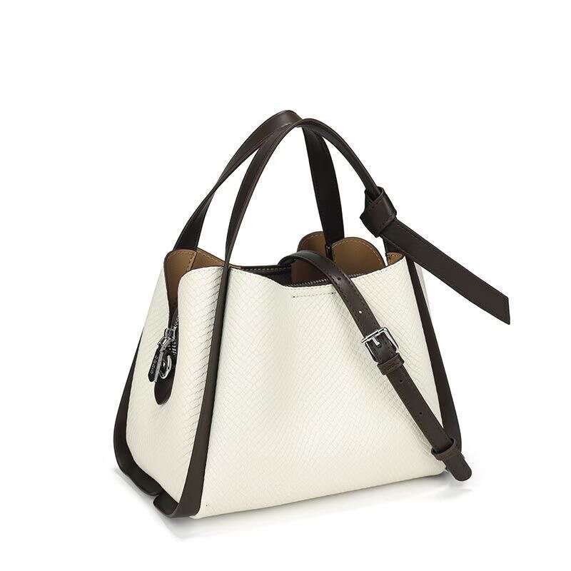 Handbag Basket COCIO Color-Block for Women 2024 New High-End Fashion Casual Tote Shoulder Crossbody Bag