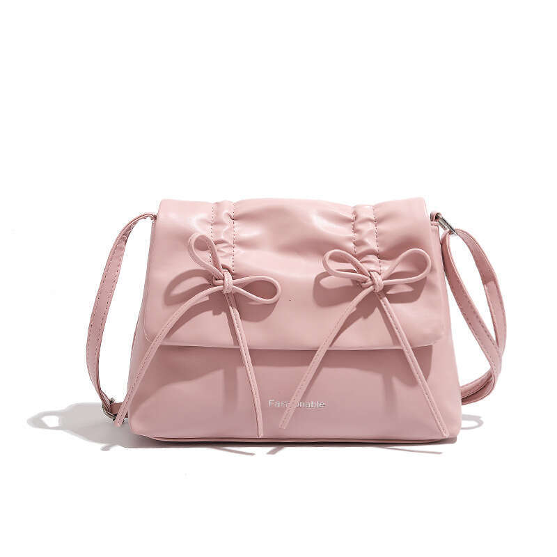 Pink Bowknot Tote 2025 New Trend Large Capacity Commuter Underarm Simple Shoulder Crossbody Bag for Women