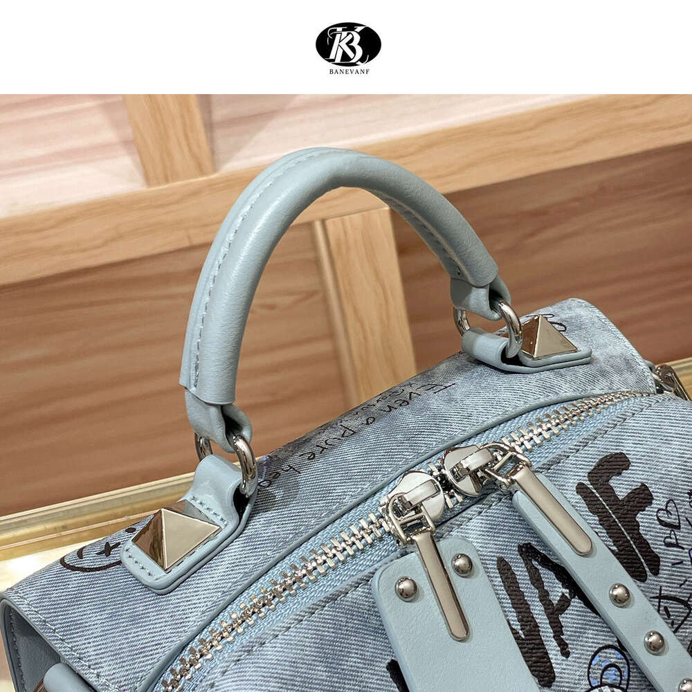 Princess KB 2024 Bunny New Denim Cartoon Handbag Pillow for Women Niche Fashion Versatile Crossbody Small Bag