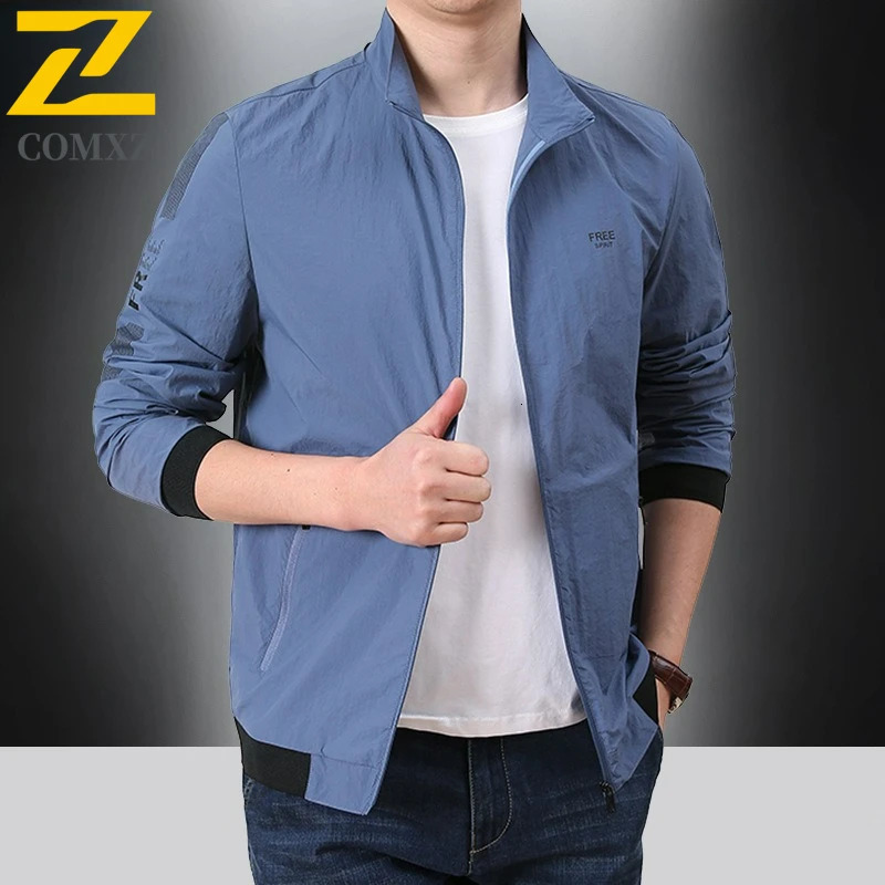 Jacket Men Portable Lightweight Quickdrying UPF50 UV Sunscreen Coat Mens Summer Casual Fishing Golf Work Windbreaker 250614
