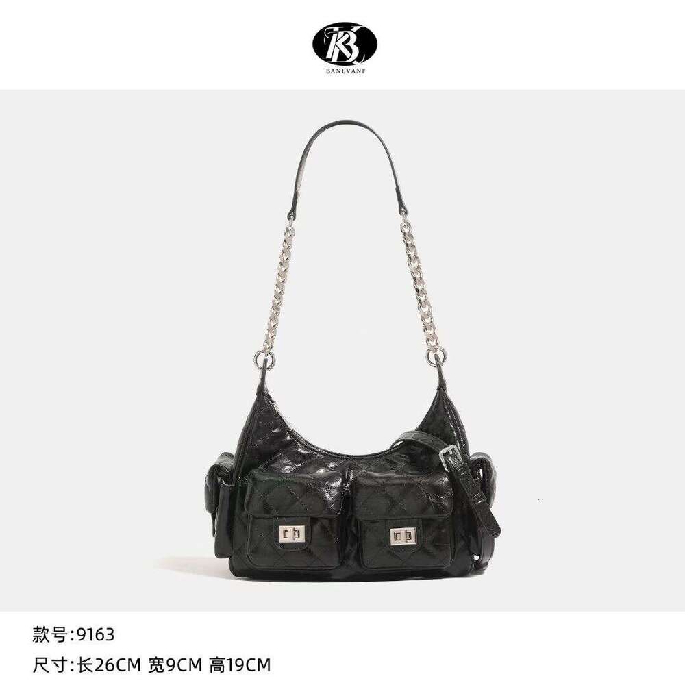 Underarm Quilted Chain for Women 2025 New Fashion High-end Dumpling Textured Multi-pocket Shoulder Crossbody Bag