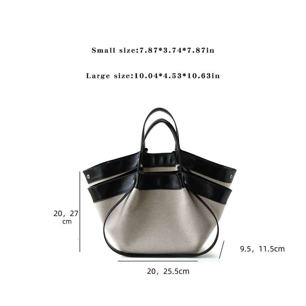 Designer Bag Free Custom First Letter Head Leather With Canvas Tote Women S Shoulder Portable Commuting Large Capacity Bat Bag