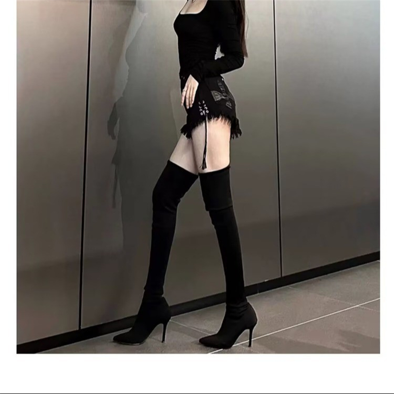 hot free shipping designer boots for women Autumn new simple and versatile Fashion Boots vintage casual Thigh-High Boots