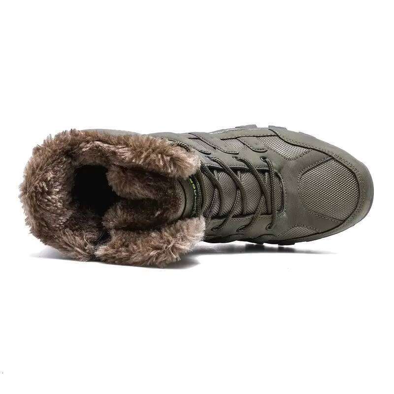 Factory Direct Sales Plus Cotton High-top Men's Hiking Shoes Winter Warm Outdoor Snow Boots