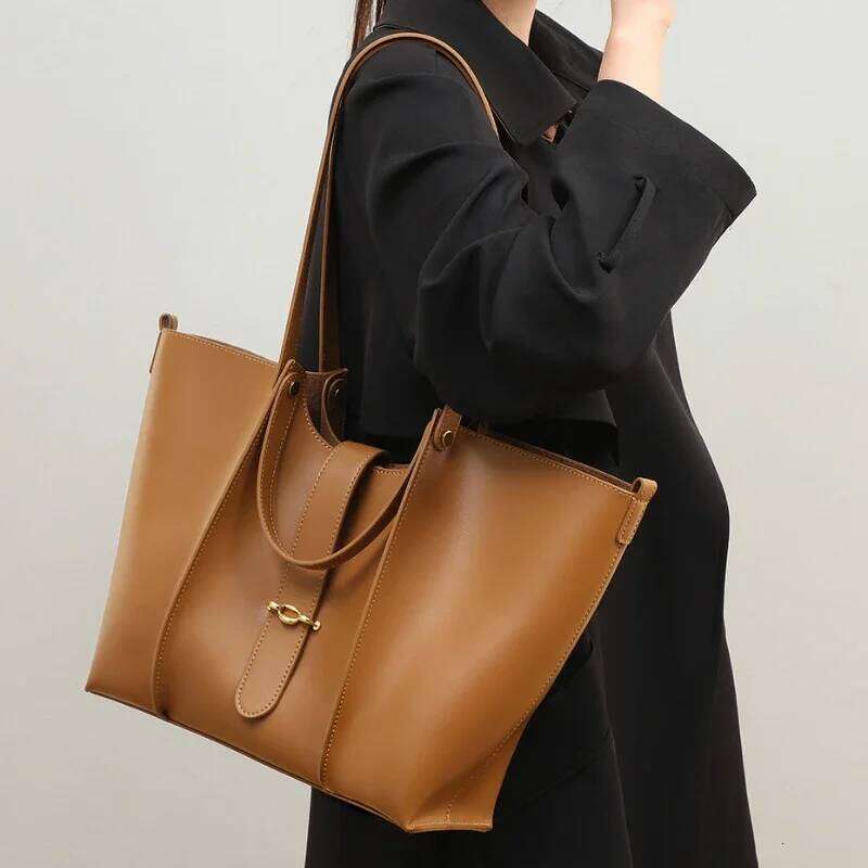 Hot Selling Designer Handbags High Quality Trend Large Capacity Genuine Leather Composite Tote New In Fashion Shoulder Bag