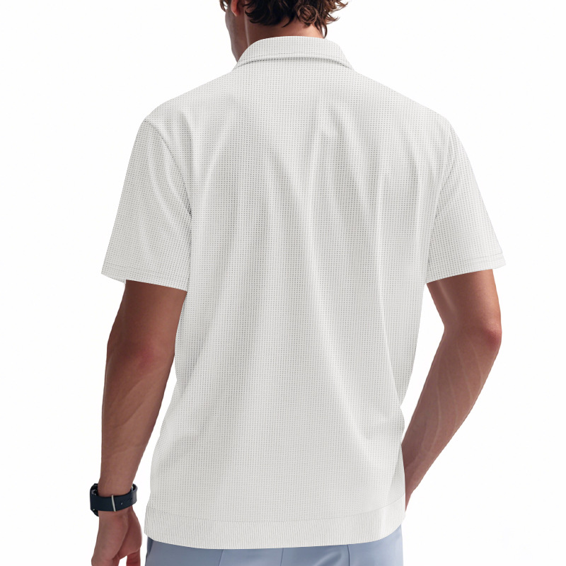 2025 Men's Polos Men's ClothingTees t shirts Heavyweight simple and casual V-neck design loose and trendy POLO shirt with short sleeves Euro