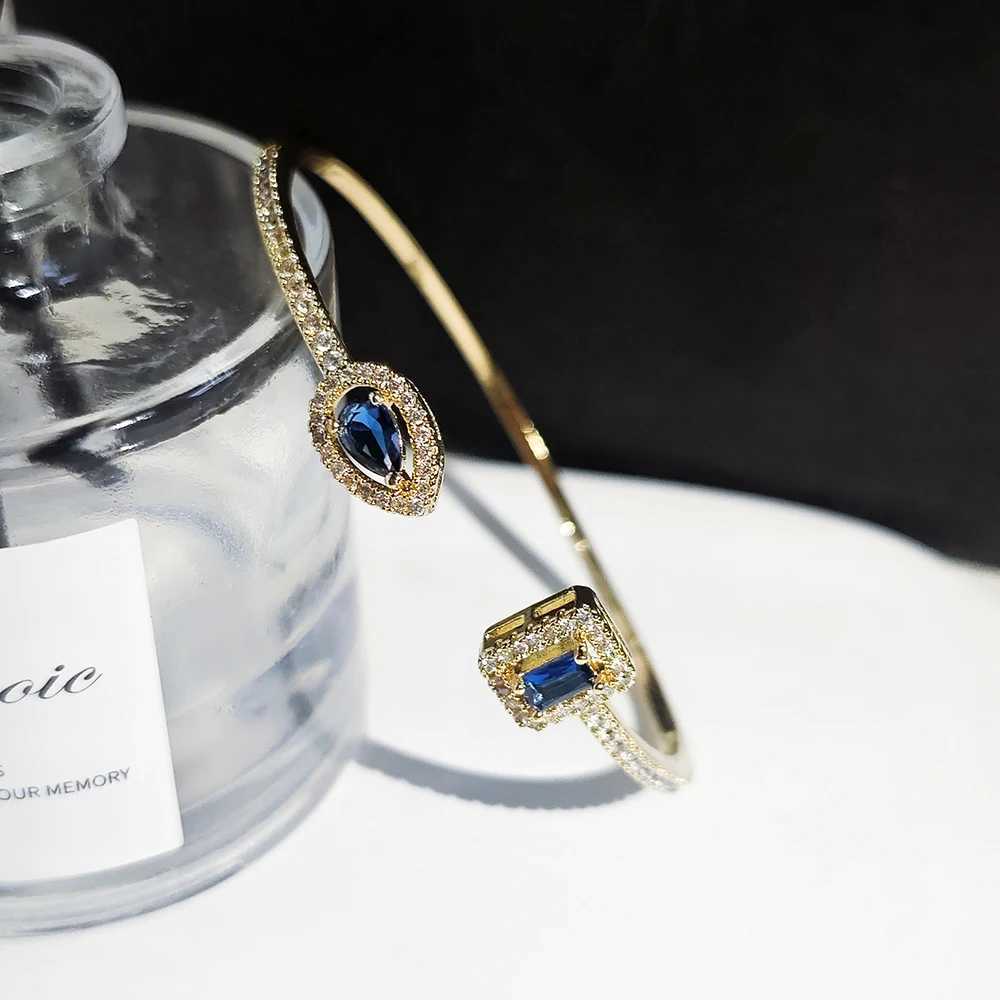 Trendy Snake Punk Pear Shape Silver Color on Hand Adjustable Open Bangle for Women Anniversary Gift Jewelry Wholesale S5214 Z250616